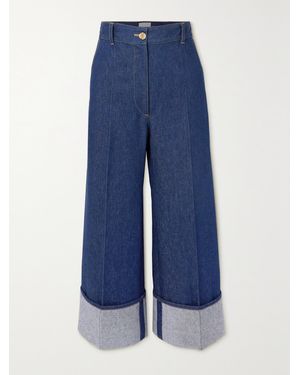 Patou High-Rise Wide-Leg Organic Jeans - Blue