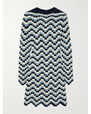 Escvdo Victoria Crocheted Cotton Mini Dress - White