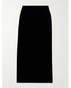 Violante Nessi Velvet Maxi Skirt - Black