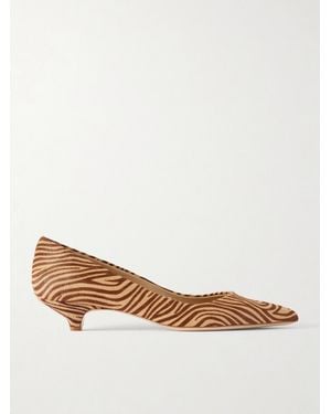 Jamie Haller The Kitty Zebra-Print Leather Court Shoes - Multicolour