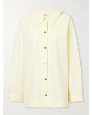 OSSOU Cove Scarf-Detailed Cotton-Poplin Shirt - Natur