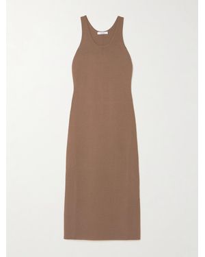 Max Mara Aceri Wool Midi Dress - Brown