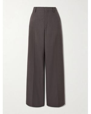 JW Anderson Pantalon Large En Laine Grain De Poudre - Gris