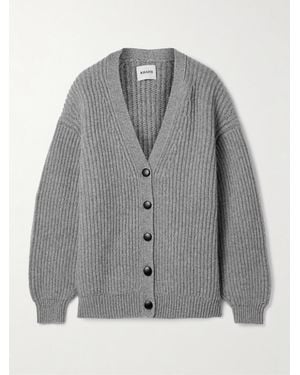 KHAITE Wren Oversized-Cardigan Aus Geripptem Kaschmir - Grau