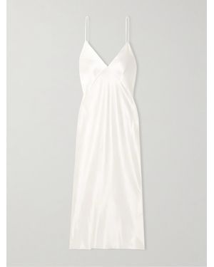 Olivia Von Halle Issa Silk-Satin Nightdress - White