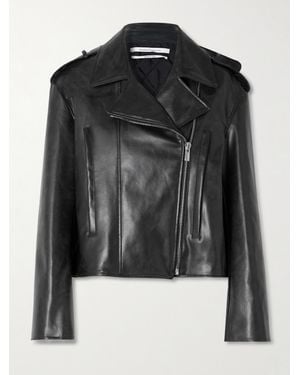 Another Tomorrow Mirum Biker Jacket - Black