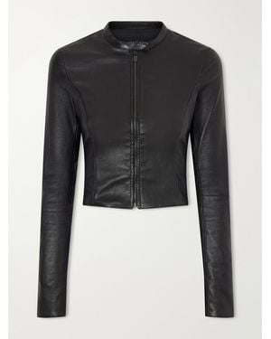 Gucci Leather Biker Jacket - Black