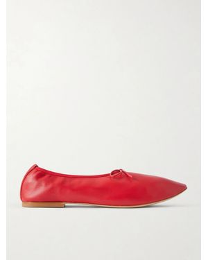 Jamie Haller The High Vamp Leather Ballet Flats - Red