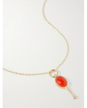 Loren Stewart Stellar Key 14-Karat And Opal Necklace - White