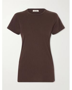 Nili Lotan Lana Cotton-Jersey T-Shirt - Brown