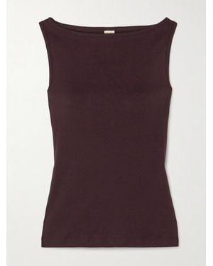 Flore Flore Timmi Ribbed Organic Cotton Tank - Purple
