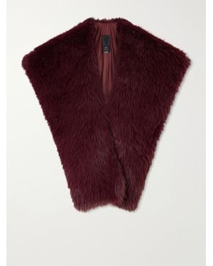 Anna Sui Oversized Plush Shawl - Red