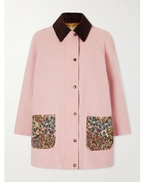 Valentino Garavani Jacke Aus Einer Baumwoll-Leinenmischung Mit Cordbesatz - Pink