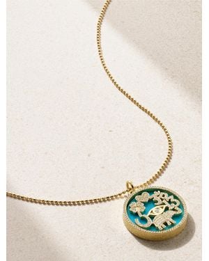 Jennifer Meyer Good Luck Kette Aus 18 Karat Mit Türkis Und Diamanten - Natur