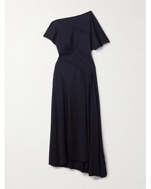 Jason Wu Asymmetric Paneled Wool-Jersey Maxi Dress - Blue
