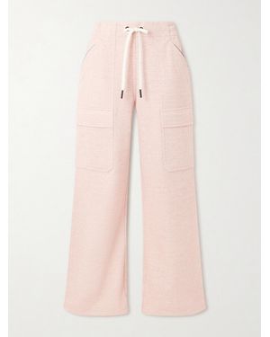 Moncler Cotton-Jersey Straight-Leg Sweatpants - Pink