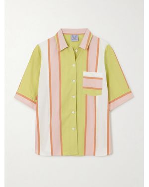 Thierry Colson Zouk Striped Cotton-Poplin Shirt - White