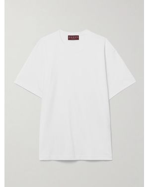 Gucci Oversized Cotton-Jersey T-Shirt - White