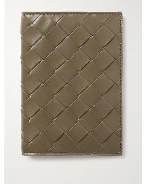 Bottega Veneta Reisepassetui Aus Intrecciato-Leder - Grün