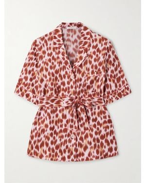 Eres Fauve Tlemeda Silk-Twill Printed Pyjama Shirt - Red