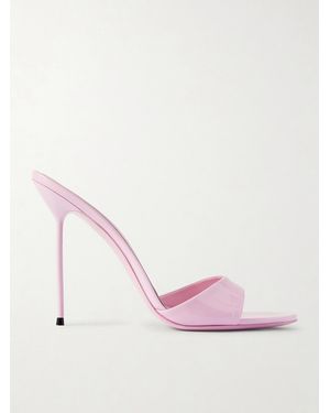 Paris Texas Lidia 105 Patent-Leather Mules - Pink
