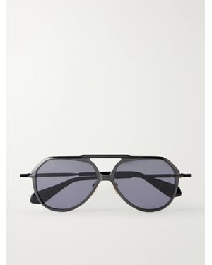 Jacques Marie Mage Lou Lou De La Falaise Louise Aviator-Style Titanium Sunglasses - Black