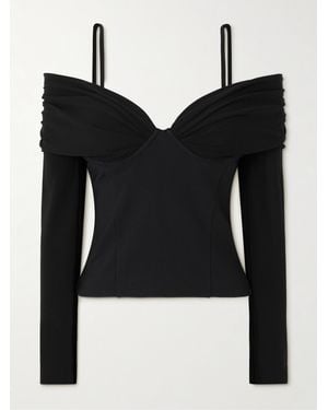 Jonathan Simkhai Hazel Schulterfreies Oberteil Aus Stretch-Jersey - Schwarz
