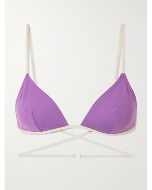 Eres Haut De Bikini Triangle Bicolore Karen Lilas - Violet