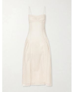 Ulla Johnson Isotta Eyelet-Embellished Cotton Midi Dress - Natural