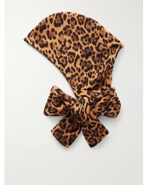 Anna Sui Honey Animal-Print Jersey Wrap - White