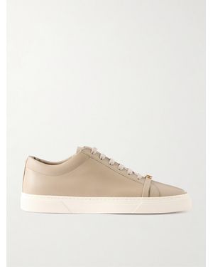 Jennifer Chamandi Embellished Leather Trainers - Natural