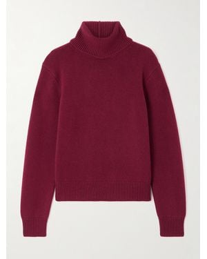 Anine Bing Idra Wool And Cashmere-Blend Turtleneck Sweater - Rot