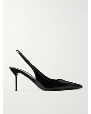 Paris Texas Lidia Patent-Leather Slingback Court Shoes - White