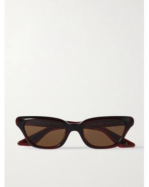Oliver Peoples Khaite 1983C Cat-Eye Acetate And-Tone Sunglasses - Red