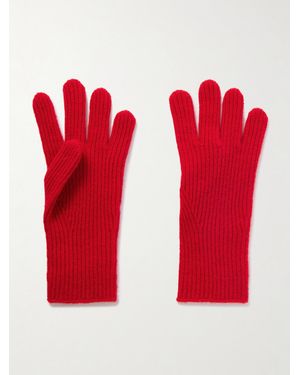 TOTEME Ribbed Cashmere Gloves - Red