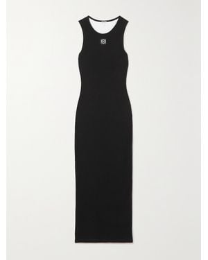 Loewe Stretch Cady Dress in Black | Lyst