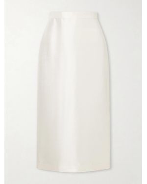 Heirlome Irene Silk Midi Skirt - White