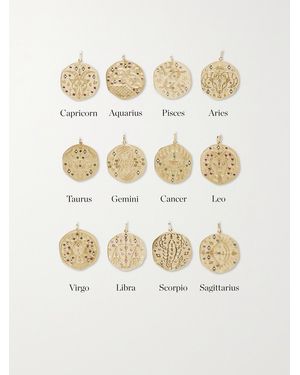 Charms Company Zodiac 14-Karat Multi-Stone Necklace - White