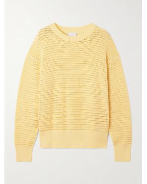 Varley Kershaw Open-Knit Cotton Jumper - Yellow