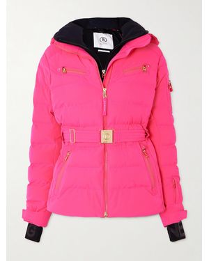 Bogner Ellya Layered Belted Quilted Ski Jacket - Pink