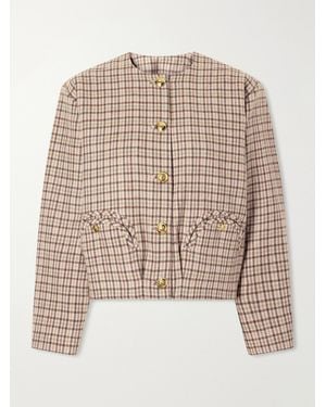 Blazé Milano Altai Checked Wool And Cashmere-Blend Jacket - Natural