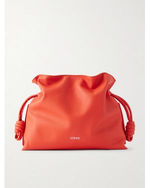 Loewe Flamenco Leather Clutch - Red