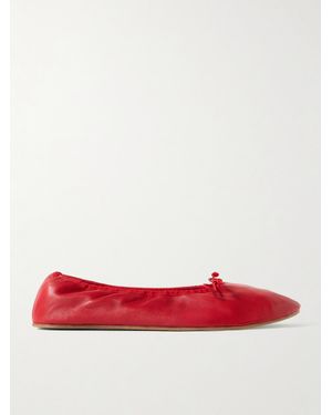 The Row Leather Ballet Flats - Red