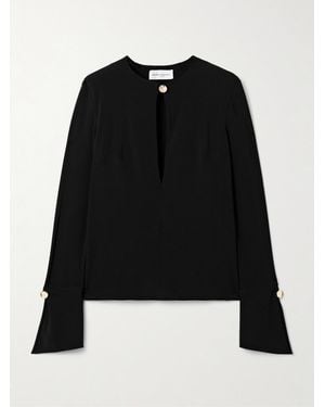 Brandon Maxwell The Marla Oberteil Aus Stretch-Jersey Mit Cut-Out - Schwarz