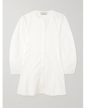 LIBEROWE Cotton-Poplin Mini Shirt Dress - White