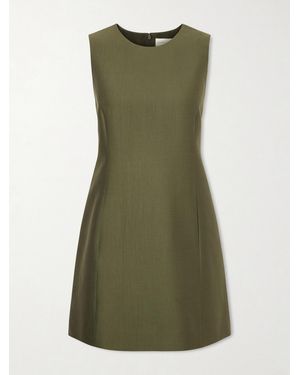 Veronica de Piante Melodie Cotton And Silk-Blend Mini Dress - Grün
