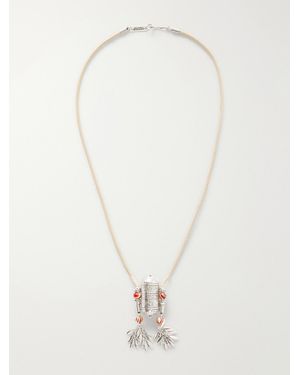 Isabel Marant Janis-Tone, Leather And Wood Necklace - White