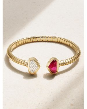 Marina B Trisolina Castagna 18-Karat, Diamond And Rubellite Bracelet - Natural