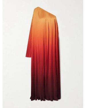 ‎Dima Ayad Pleated Ombré Dress - Red