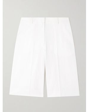 TOTEME Shorts Aus Einer Baumwoll-Leinenmischung - Weiß